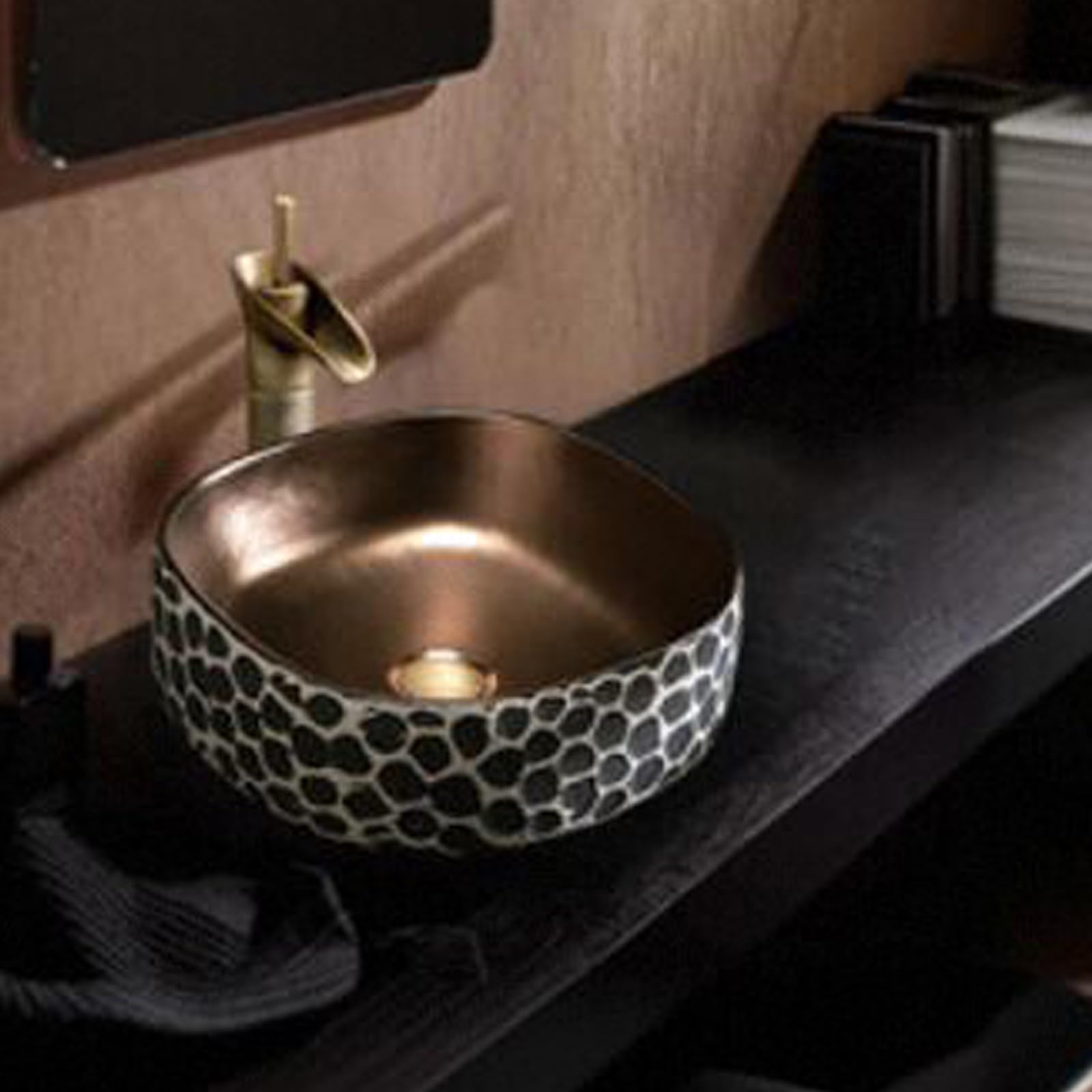 Kwadratowa ceramiczna umywalka łazienkowa 43 cm, stylowa umywalka nablatowa, kompletny zestaw odpływowy do nowoczesnej szafki toaletowej, idealny do użytku domowego i komercyjnego
