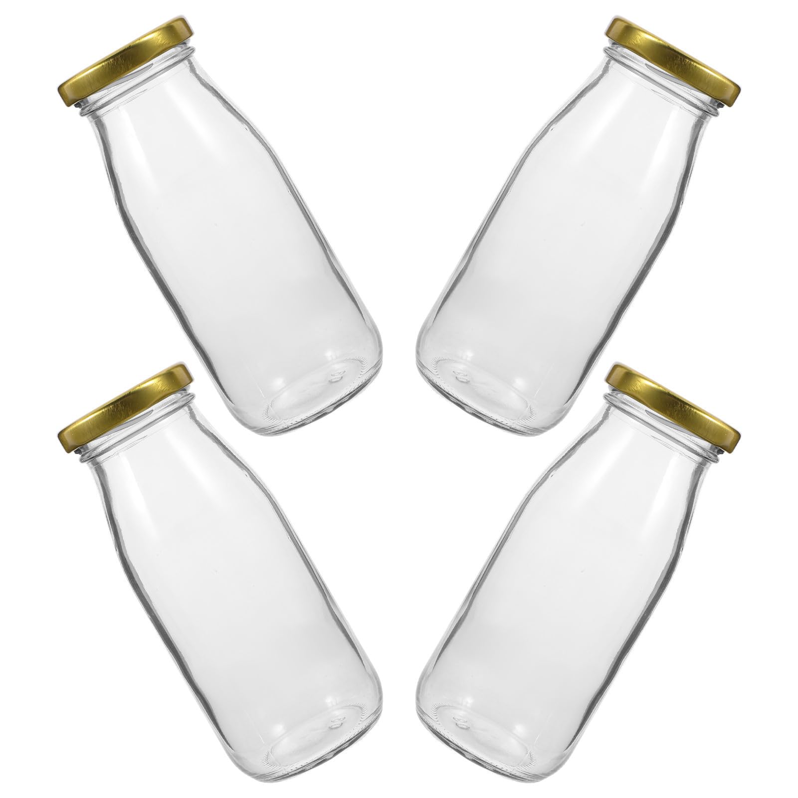 Botellas de leche de vidrio con cierre hermético y cepillo para conservar tus bebidas frescas
