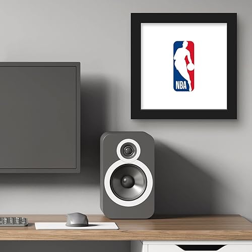 Miniatura 6 de Trends International Gallery Pops NBA Logo - Póster de pared de Logoman, 12 x 12 pulgadas, versión enmarcada en negro