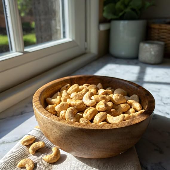 Lark Ellen Farm Sprouted Salted Cashews - Non GMO, Healthy Keto Snacks, Paleo, Gluten Free, Vegan, Certified Organic Nut, Sugar Free, High Protein, Kosher, Low Glycemic, 10 oz - 3 pack