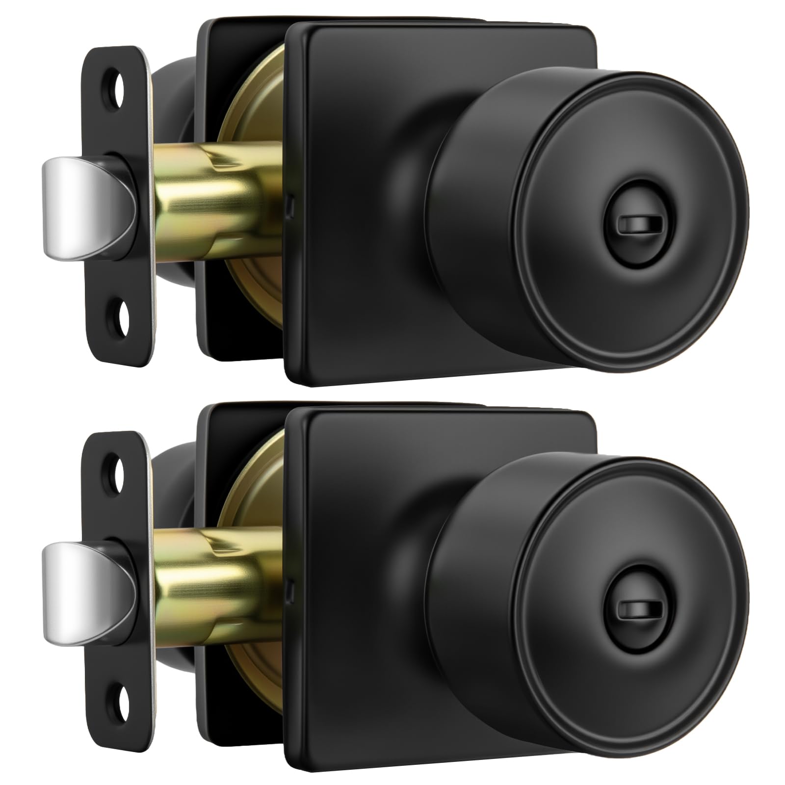 Goldenwarm Matte Black Door Knobs - 10 Pack -13