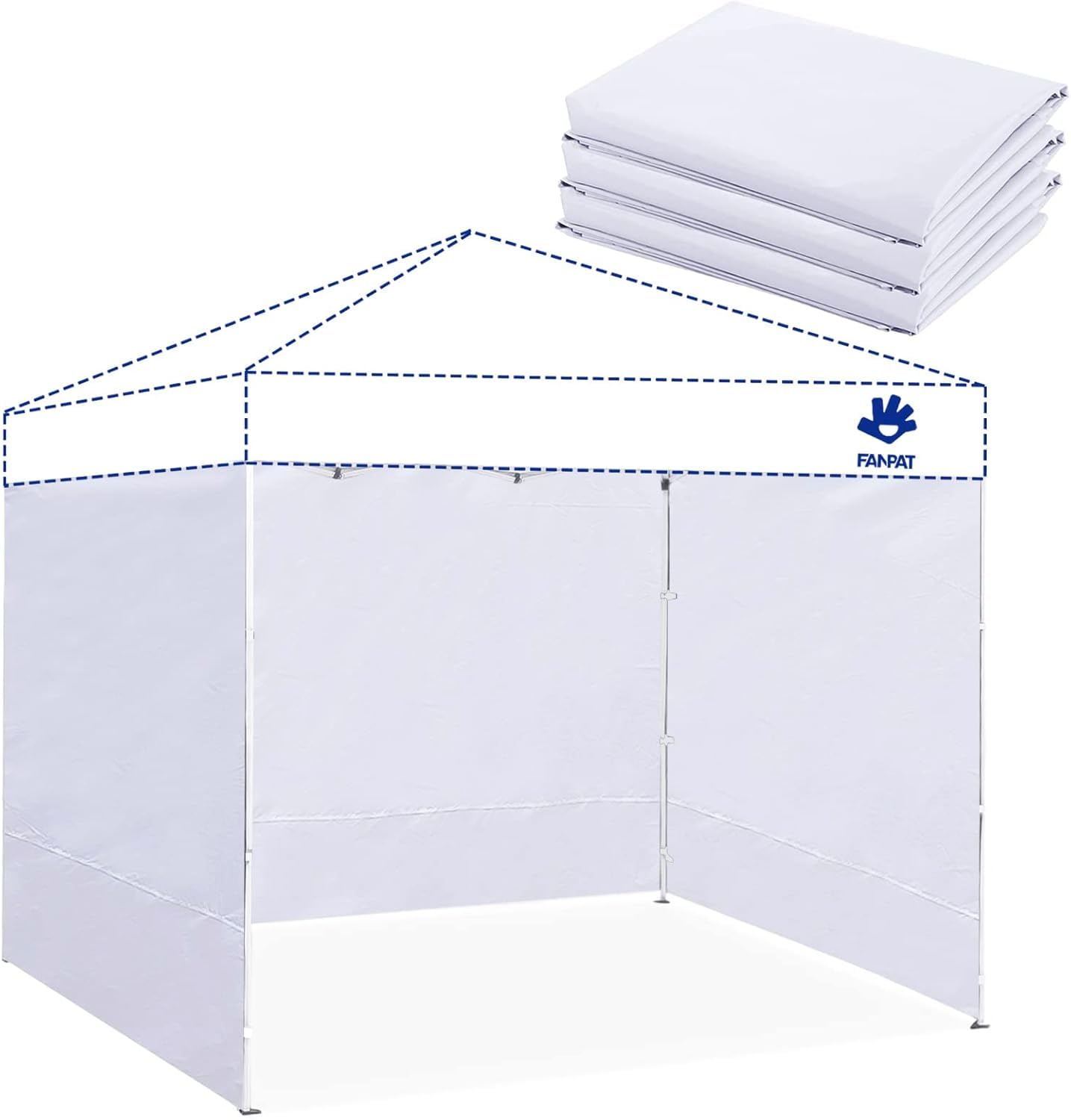 Fanpat Pack of 3 Side Walls for Gazebo Waterproof Gazebo, 3 x 3 Side Panels, Gazebo Side Wall, 99% UV Protection