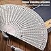 Chinese Kung Fu Metal Martial Arts Fan, Openwork Stainless Steel Handheld Folding Fan, Wushu Fighting Fan, Tai Chi Folding Fan, 25-Blade Full Metal, Stone-Washed Finish