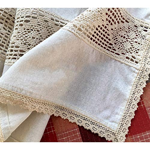 Cortina pequeña de lino de algodón confeccionada artesanalmente para ventanas de dormitorio 4