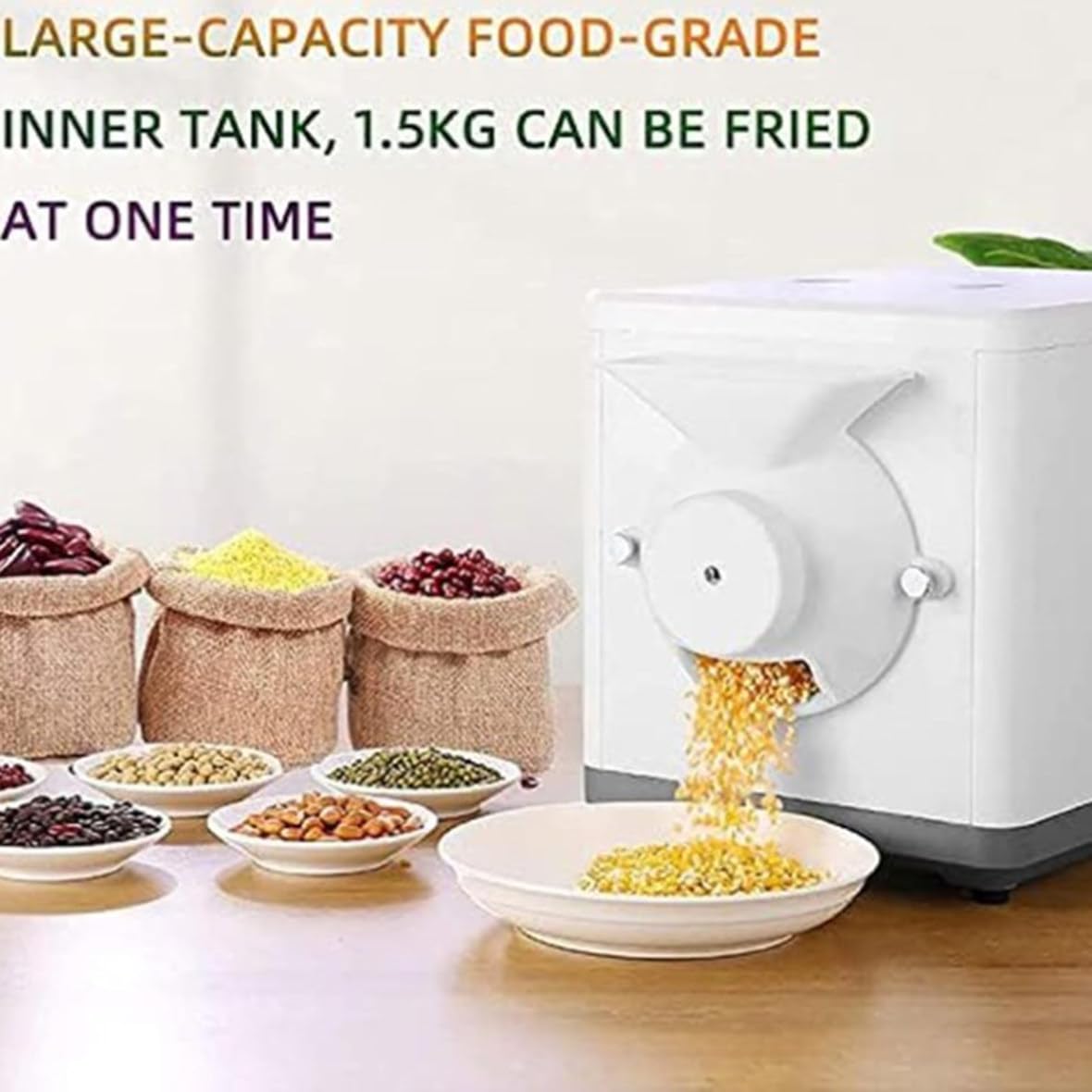 Torréfacteur de café 1600 W,machine de torréfaction de grains de café domestique 1500 G, machine de torréfaction de grains de café électrique réglable en température de 0 à 250 ℃