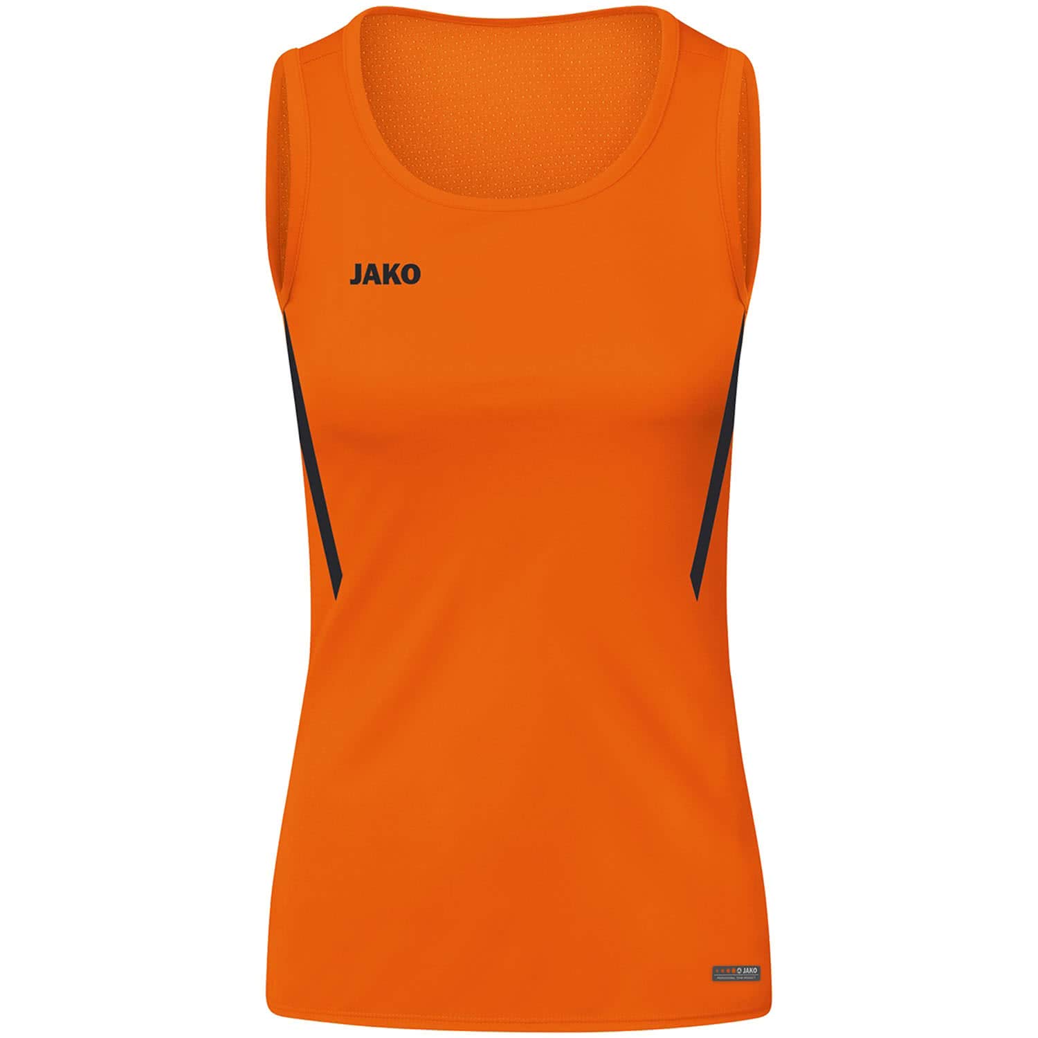 JAKO Damen Tanktop Challenge, Neonorange/Schwarz, 36