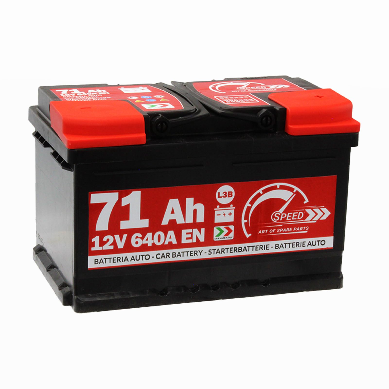Batteria Auto Speed L3B71-12V 71Ah 640A con Polo Positivo A Destra