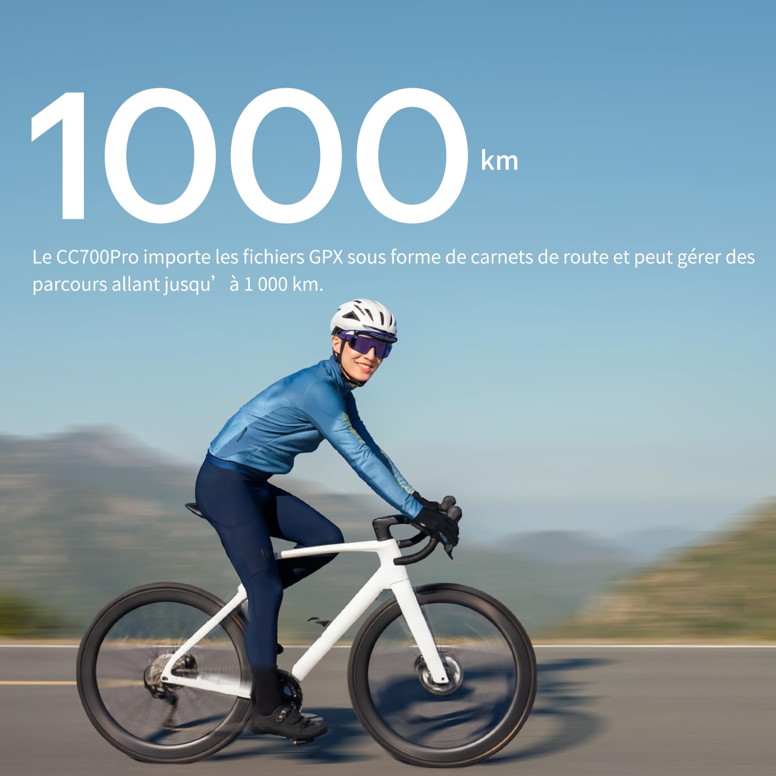 GEOID CC700 Pro GPS Compteur Velo Touchscreen 2,8 Pouces avec Cartes Complètes – Compteur Vélo GPS sans Fil avec Navigation Carte, Ant+ & Bluetooth, IPX7 Étanche, 15-25H Autonomie