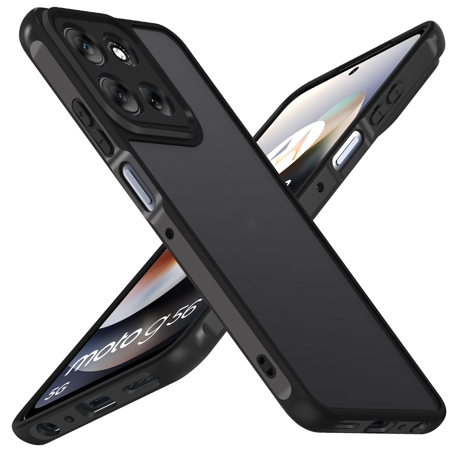 iVoler Cover per Motorola Moto G86 5G / G86 Power 5G, [Protezione Antiurto di Grado Militare] Custodia Sottile Morbida in Silicone TPU Anti-Impronte Anti-Graffio Protettiva Case, Nero