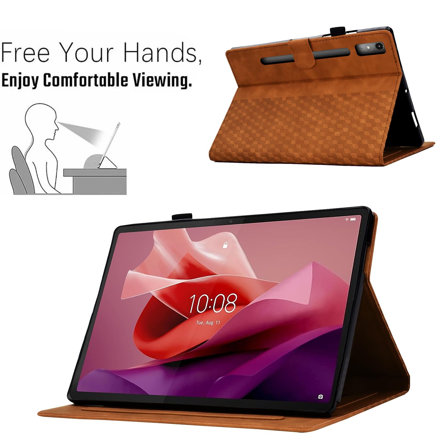 Yiernuo Case For Lenovo Tab P12 12.7 Inch 2023 Tablet, Smart Soft TPU Back Shell Cover With Auto Wake/Sleep Function,SkyBlue - View #10