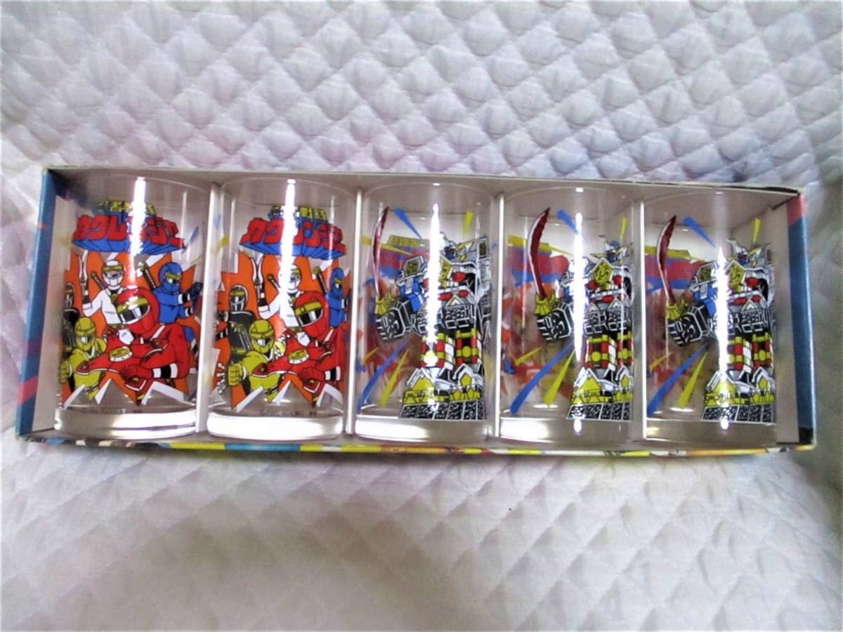 Amazon | 忍者戦隊カクレンジャー グラス 5個セット 当時物 箱入り