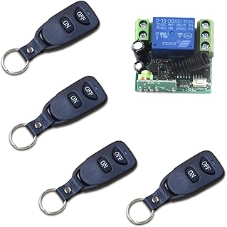 Wireless Remote Switch Radio Control Switch 12V 10A Relay 1CH 1 CH Receiver Transmitter Fixed Code 315/433Mhz - (Color: 315Mhz)