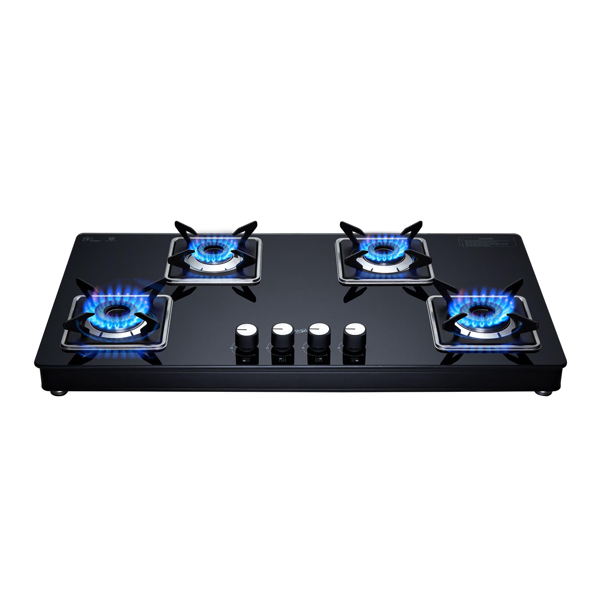 Whirlpool 90cm 4 Burner Gas Stove | GRANDIOSA ULTRA LOTUS 904 CT BR | SABAF Brass Burners & Gas Valves | 8mm Toughened Black Glass | 10-Year Glass & 5-Year Burner & Valve Warranty-image-34