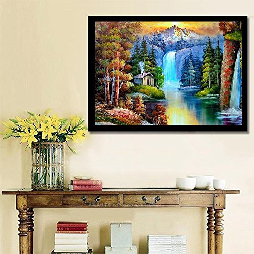 Fipart Diy Diamond Painting Cross Stitch Craft Kit. Wall Stickers For Living Room Decoration. Stream (12X16Inch / 30X40Cm) #TOP1