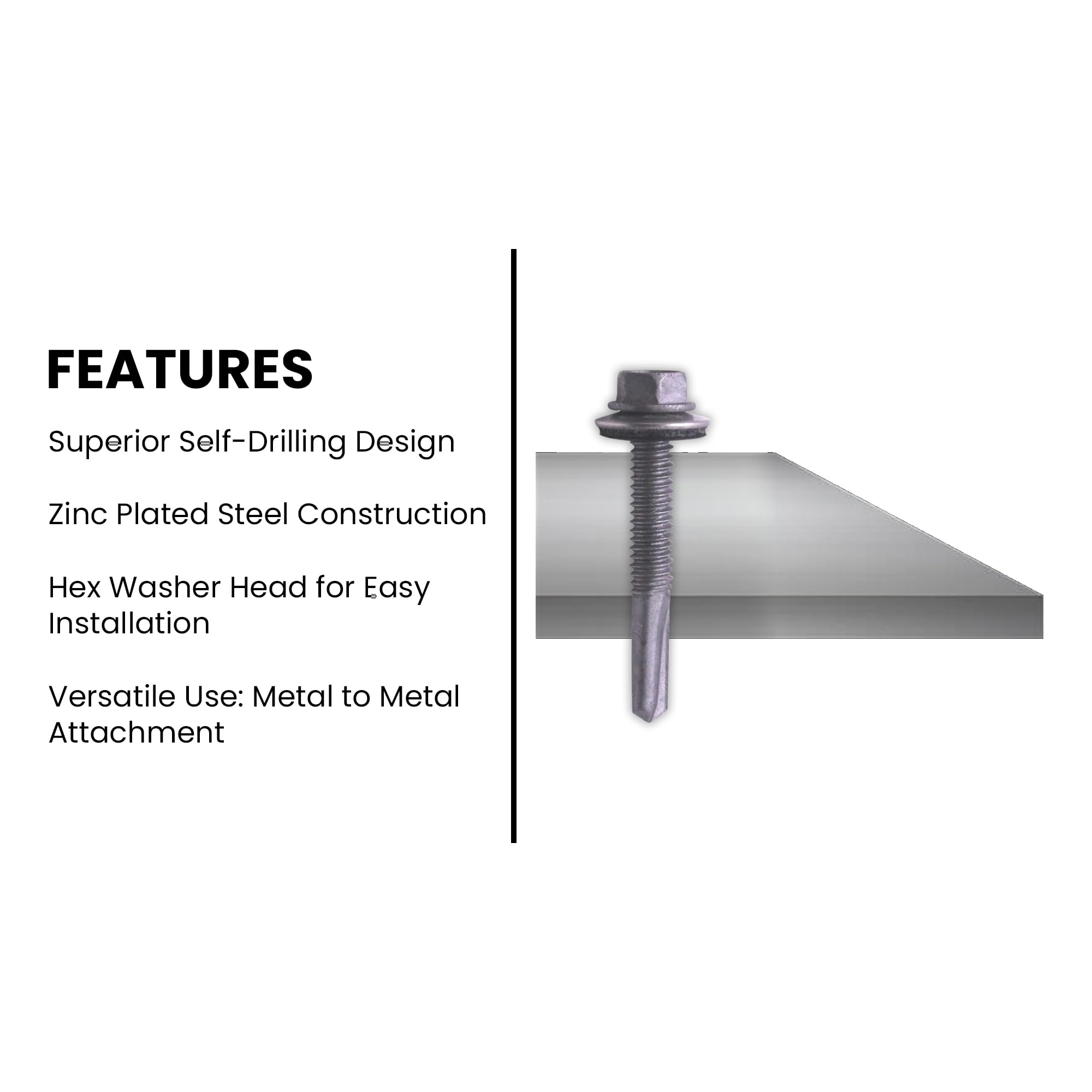 U-Turn Fasteners Self Tapping Screws - #12-24 x 1-1/2