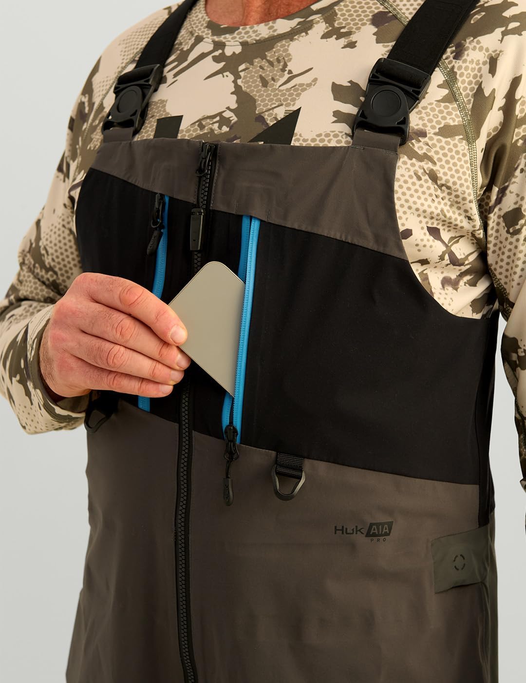 HUK Men's Pro Series Bib, Waterproof Fishing Overall Bib, Heavy Duty Performance Gear