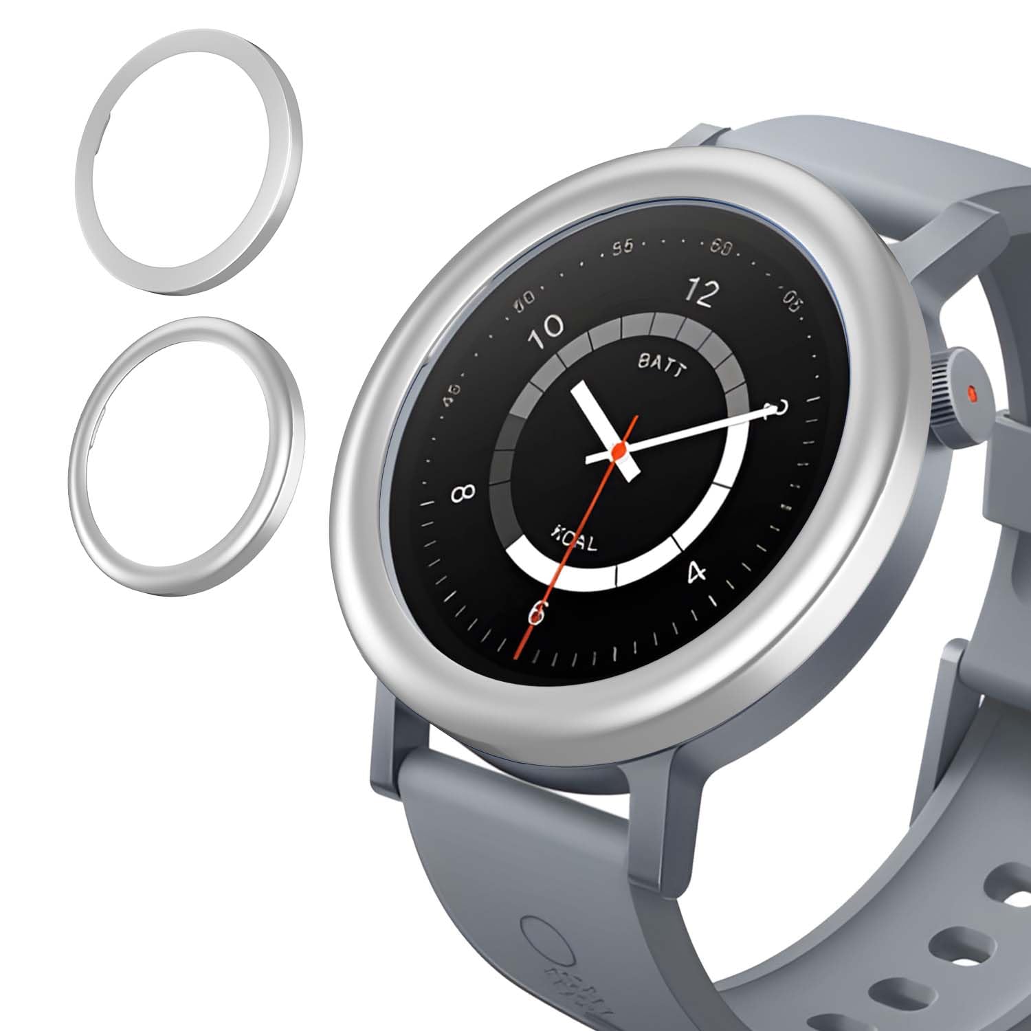 2 Pack for CMF Watch Pro 2 Bezel Ring, Bumper Protector for CMF Watch Pro2 Metal Round+Ring Bezel Guard, Anti Scratch Bumper Protector, Without Screen (Silver)