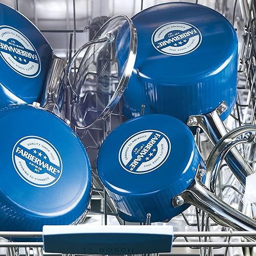 Farberware Style Nonstick Cookware Saute Pan with Lid, Dishwasher Safe, 3 Quart - Blue - image 9