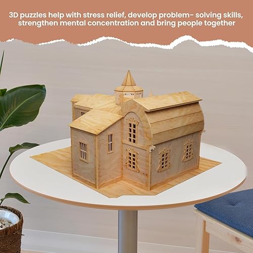 Miniatura 2 de Bird's Wood Shack Munster House - Kit de modelo de casa 3D fácil de montar hecha de madera de abedul báltico