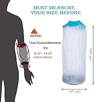 Vista 8 de Asunby PICC Line Shower Cover Picc line Sleeve cover for upper Arm Waterproof IV & PICC Line Protetcor for Broken Wound Elbow Reusable showering