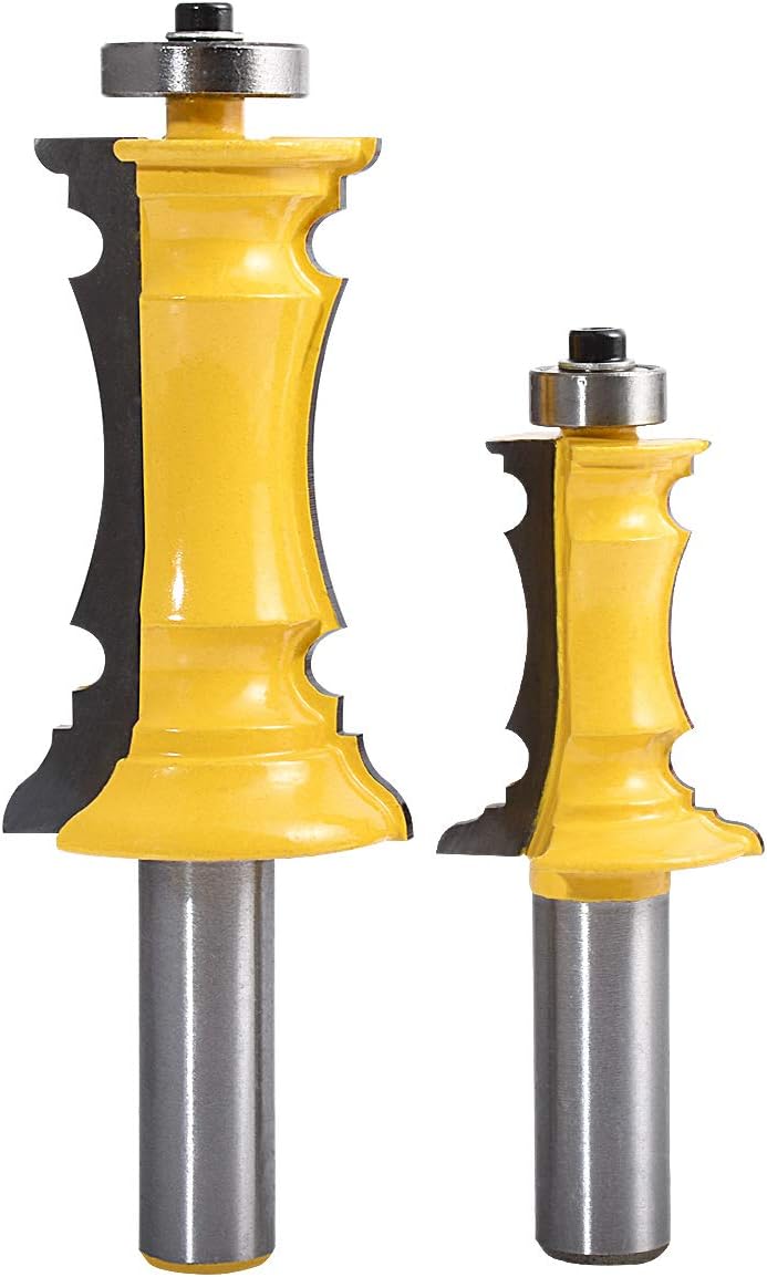 HOHXEN1/2'' Shank Router Bits Set Woodworking Milling Cutter Tools & Accessories Crown Mitered Door & Drawer Panel Molding