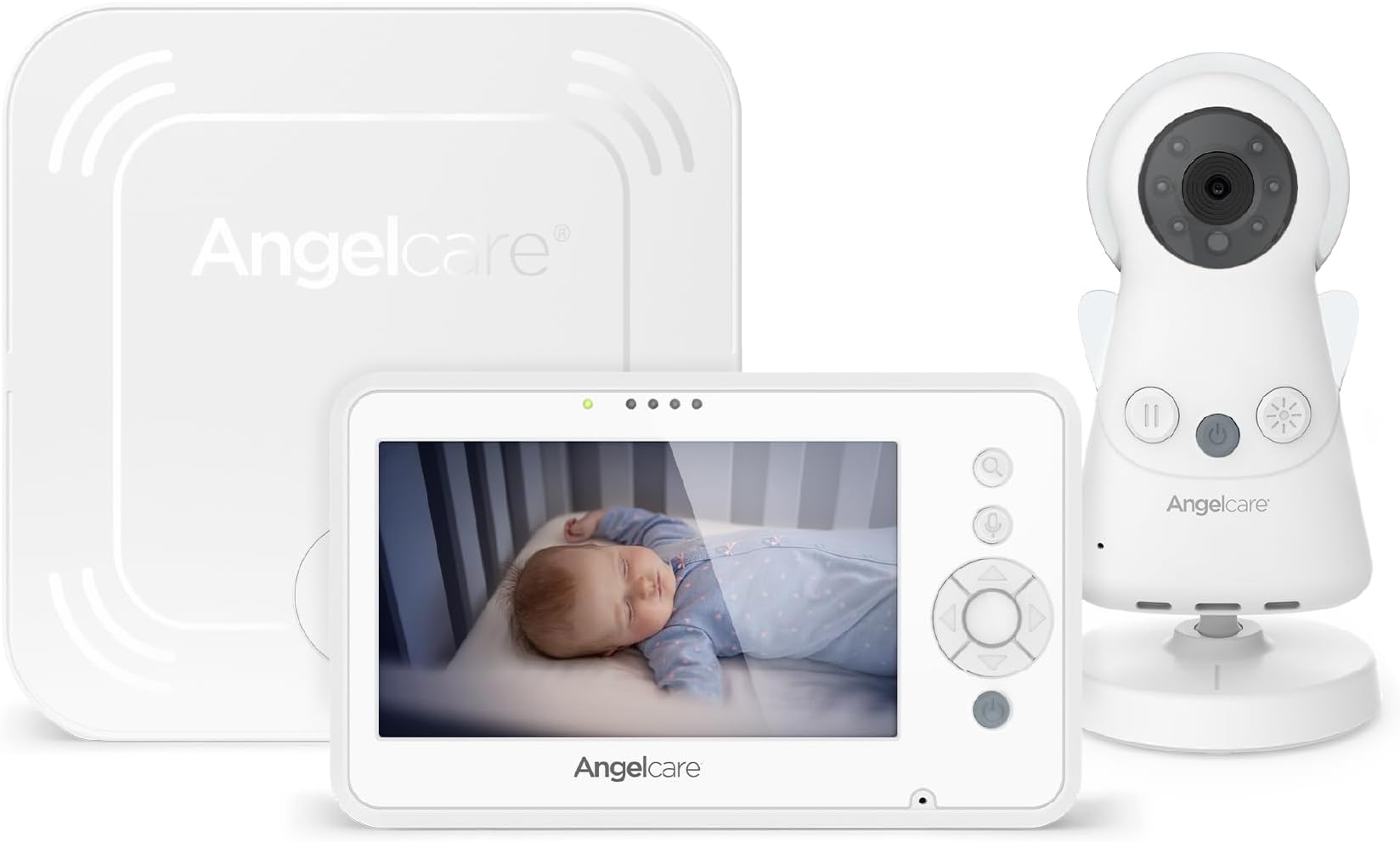Angelcare AC25-1 Movement Monitor with Video & Sound, no wifi, Medically Certifed, movement monitoring, added reasurance without nuisance wearables.