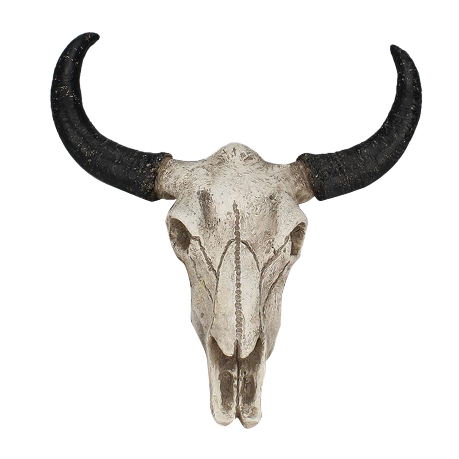 VANKOA Harz Bullenschädel Bullenkopf Stierkopf Bulle Schädel Kopf Wanddeko