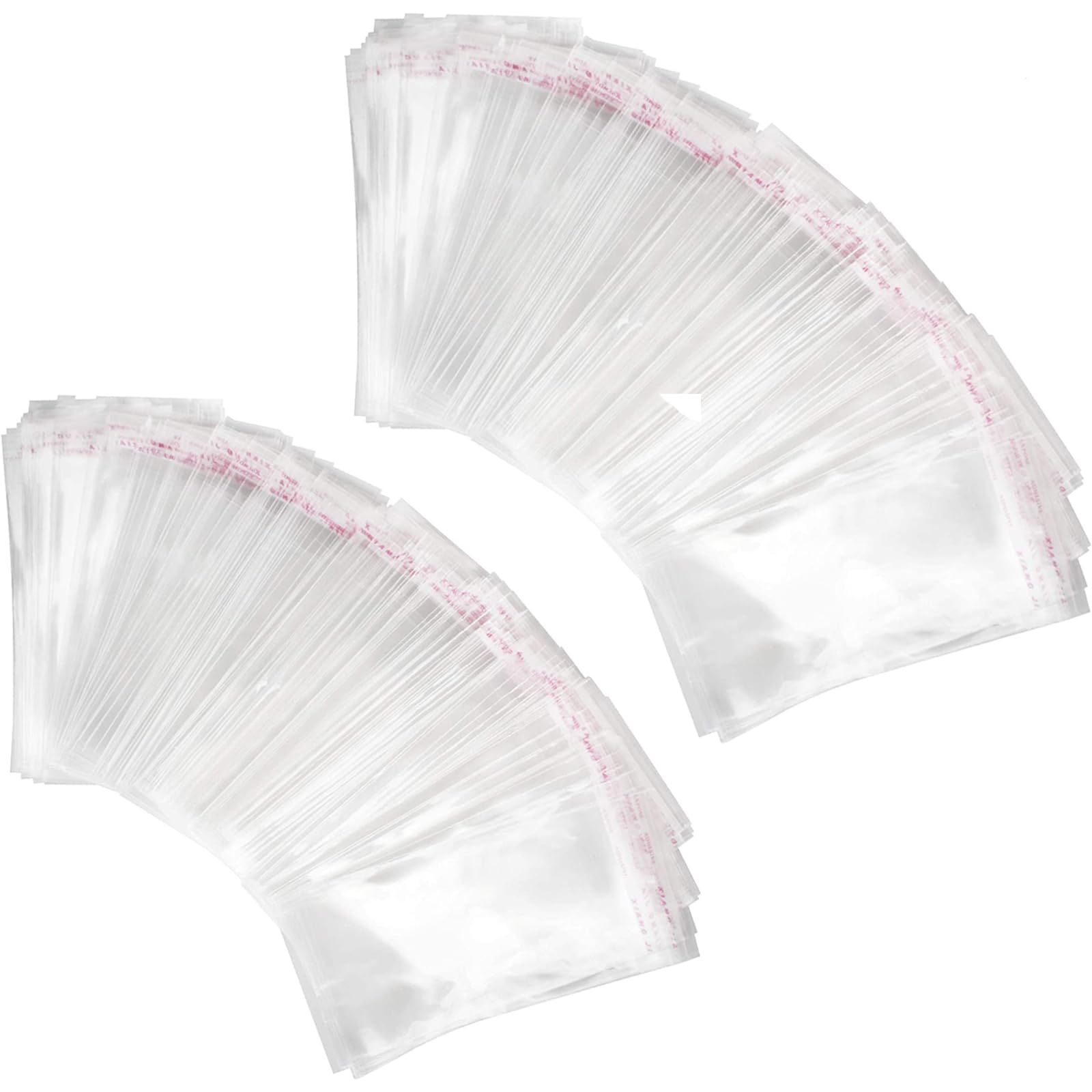 800Pcs Cellophane Bags Clear Plastic Self Adhesive 3.5 x 5.5 Inch (9 x 17CM), OPP Small Resealable Cello for Cookies, Bakery, Candle, Soap, Prints,