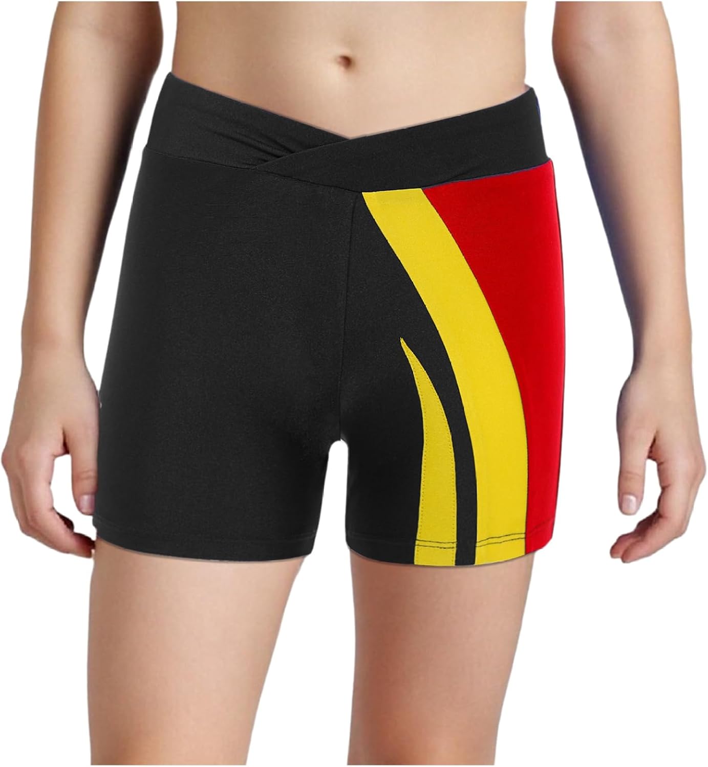 Kids Girls Boys V-Front Athletic Shorts Workout Running Costume Gymnastics Sports Shorts