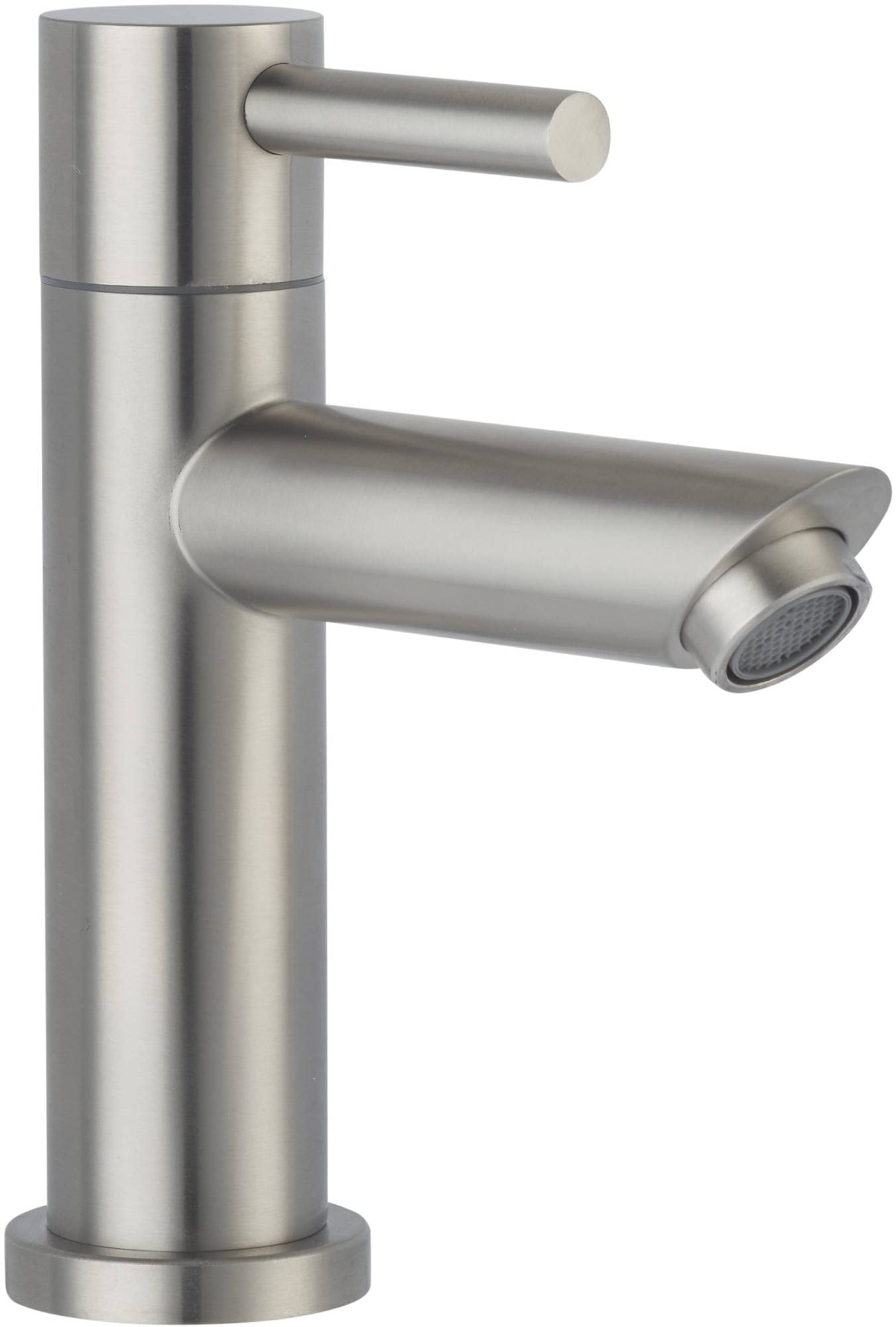 Küche Wasserhahn Einhebel Wasserhahn Bad, Gäste WC Wasserhahn Kaltwasser, Edelstahl Waschtischarmatur Kaltwasserarmatur Mit 60cm Anschlussschlauch Für Bad Gäste WC Handwaschbecken Nur Kaltwass Kaltwasserhahn Küche
