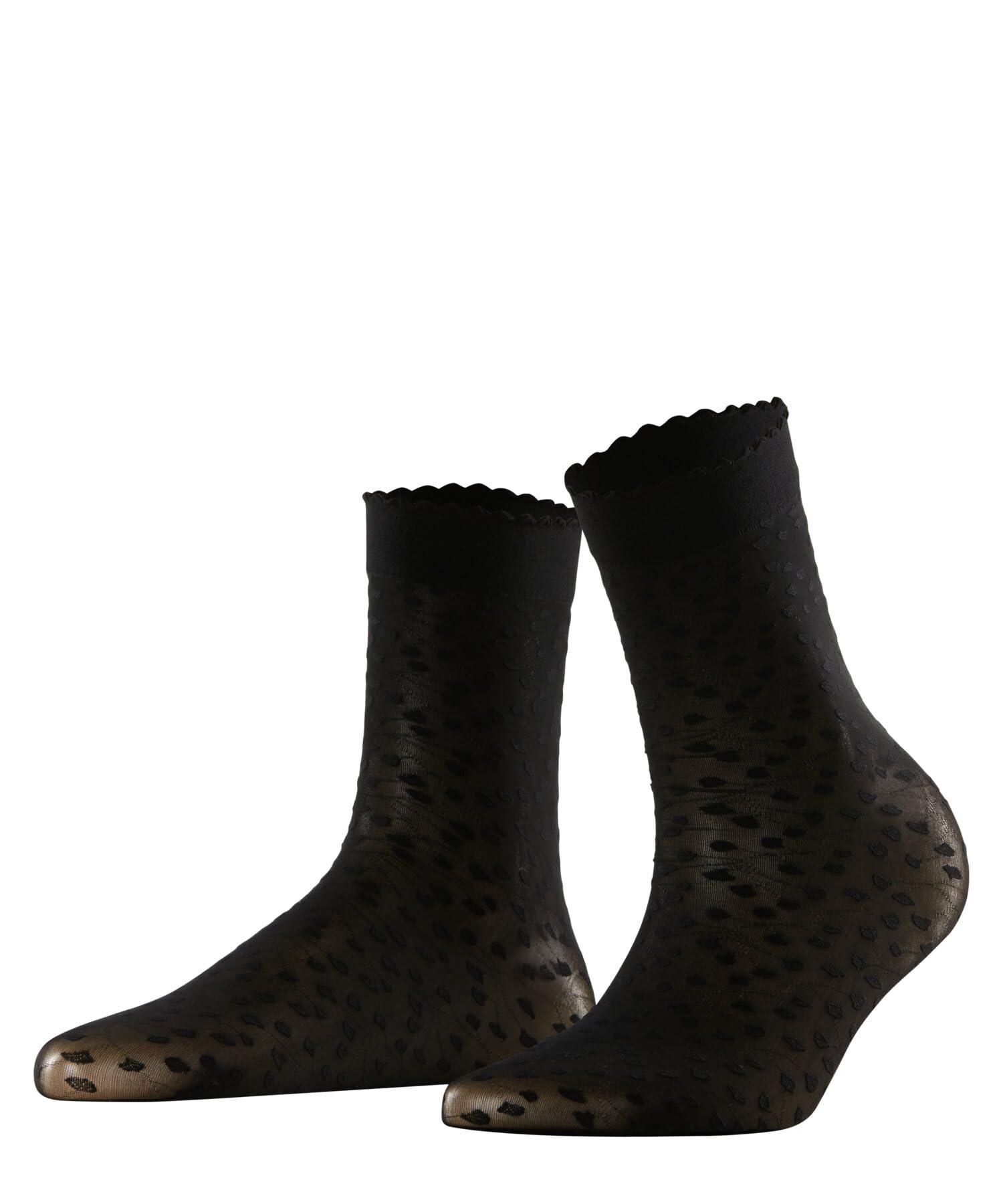 FALKE Women's Microbloom 20 DEN W So Sheer Patterned Socks 1 Pair, Black 3009, 2.5-5