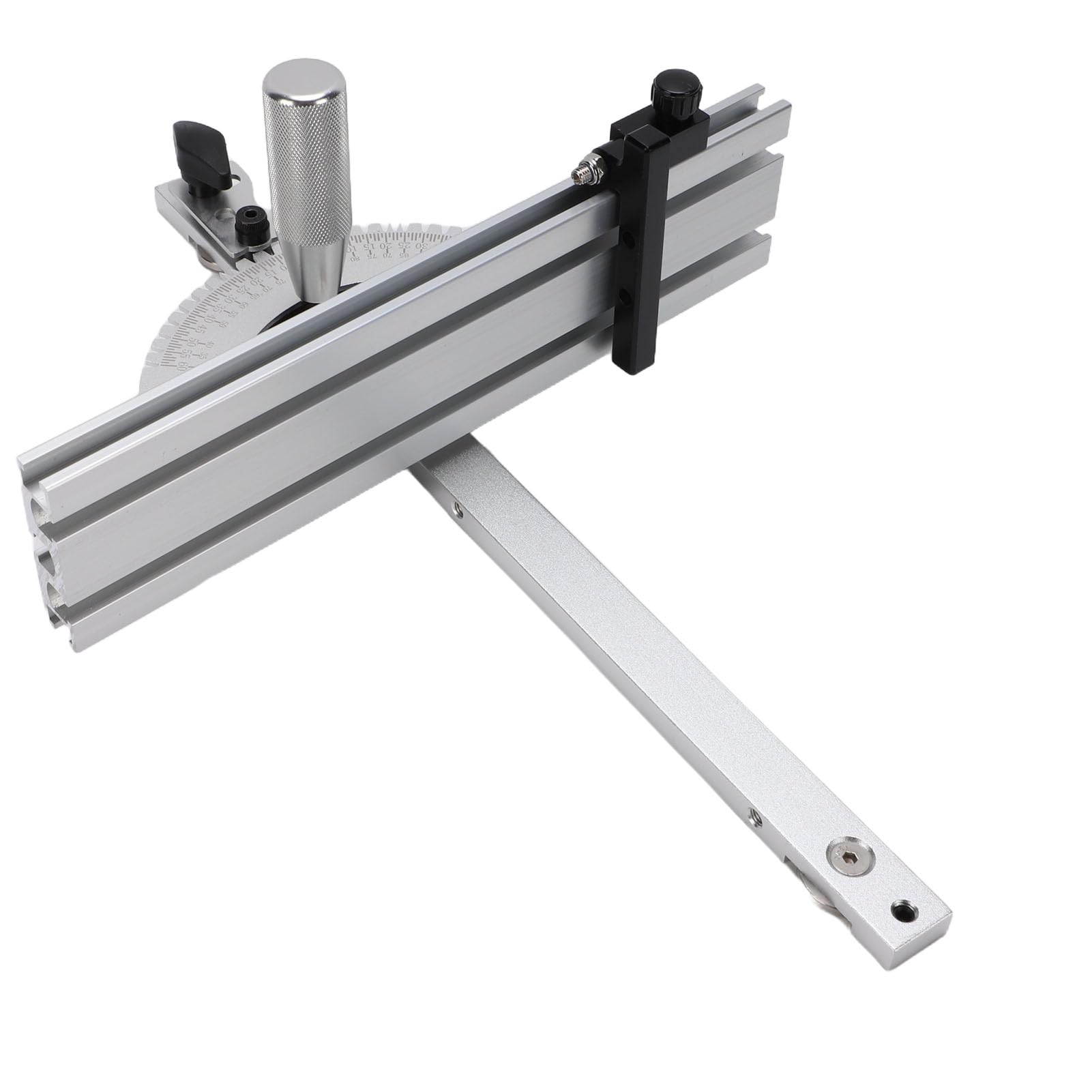 FTVOGUE Miernik Kątowy ze Stopu Aluminium z Ogrodzeniem 250 Mm i stalową prowadnicą do Piły Stołowej Dokładne Cięcie dla Majsterkowiczów
