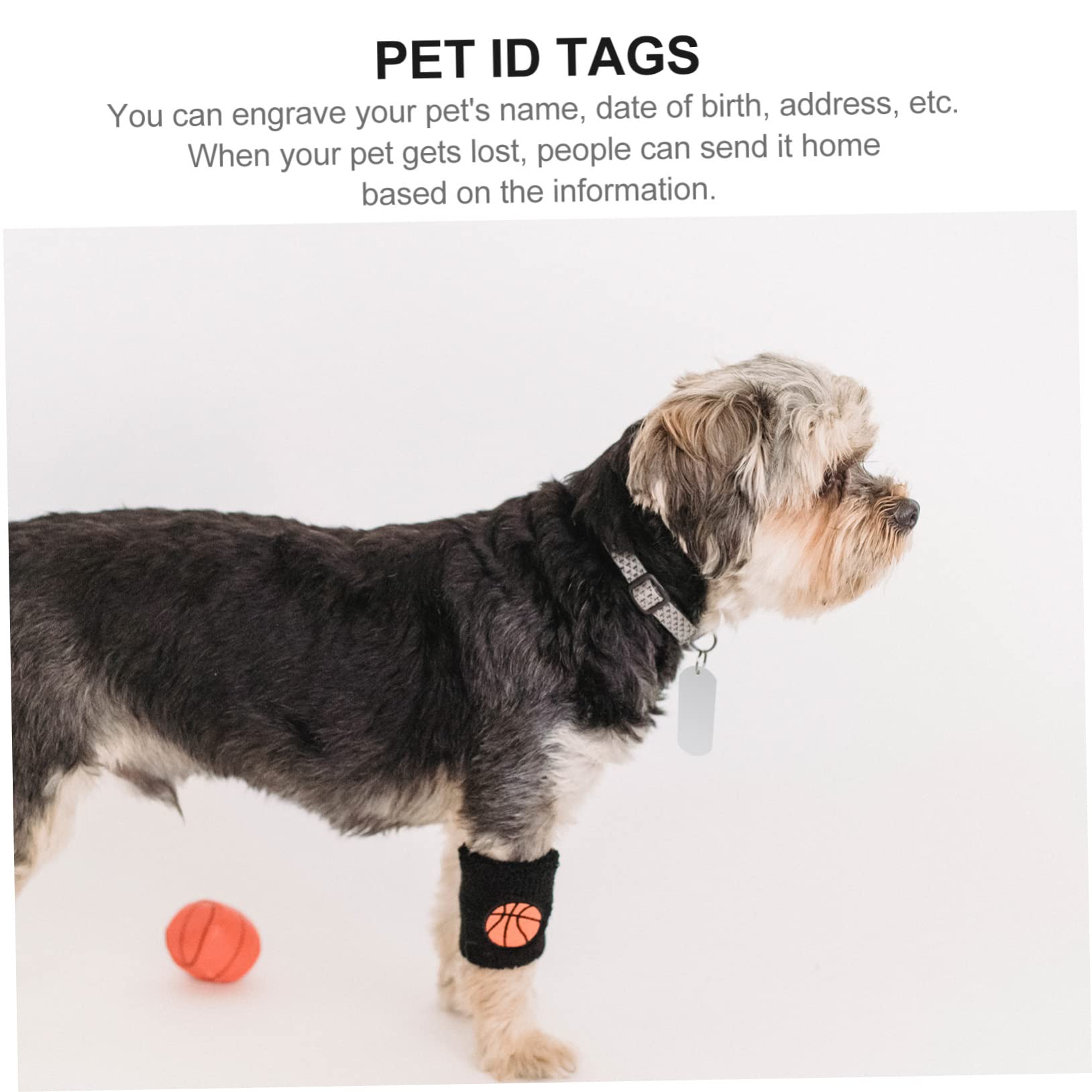 ifundom 3 Set Tag Di Identificazione Del Cane Targhetta Identificativa Per Animali Domestici Etichetta Cucciolo Tag Del Cane Tag Id Cani Gatti Silver Alluminio 20 Pezzi*3