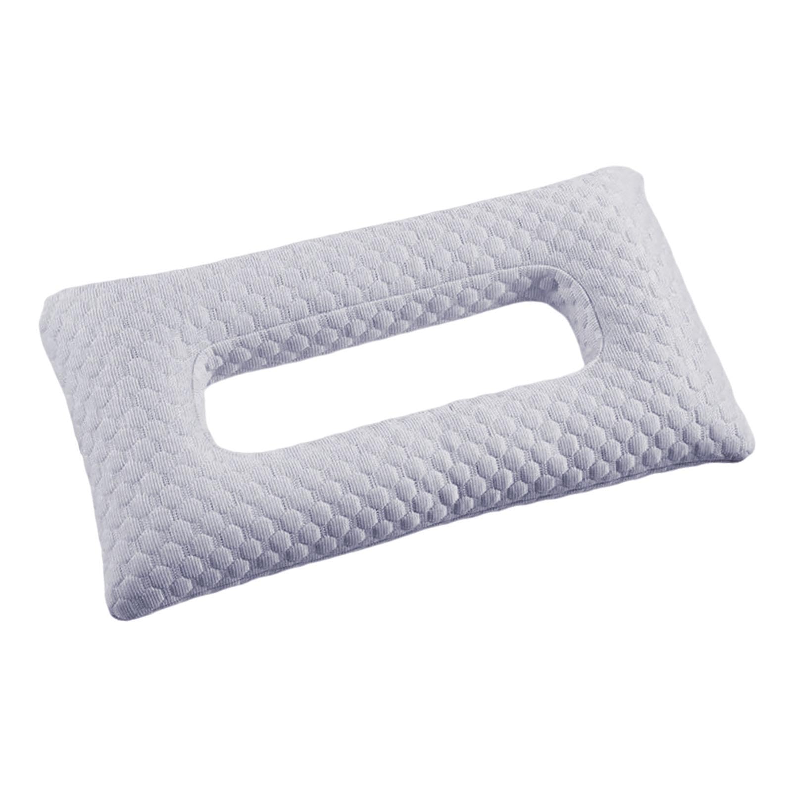 Ohrlochkissen Seitenschläfer, Piercing Kissen Ohr Memory Foam, Ergonomisches Seitenschläferkissen Weich für Ohrpiercing, Ohrenschutz, Kopfhörerträger Komfortable Entspannung, Grau
