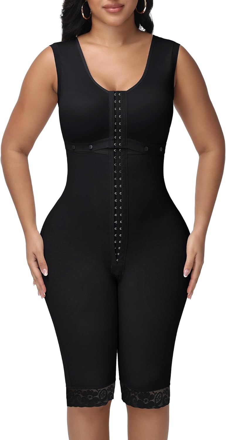JOSHINE Fajas Colombianas Post Surgery Compression Garment Stage 2 Knee Length Full Body Shaper Tummy Control Shapewear