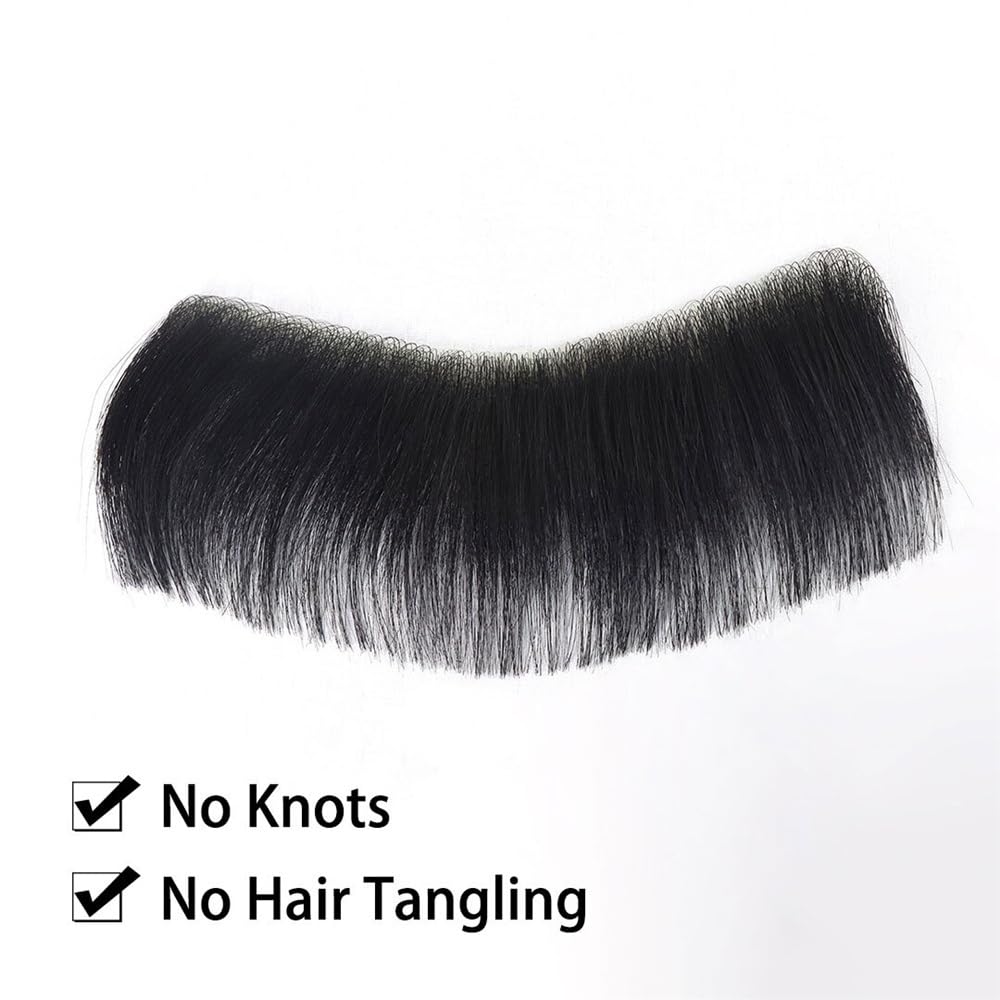 Mens Wig Men Toupee V Style Frontal Hairline Straight Human Hair 0.06mm Ultra Thin Skin PU Base Toupee for Men