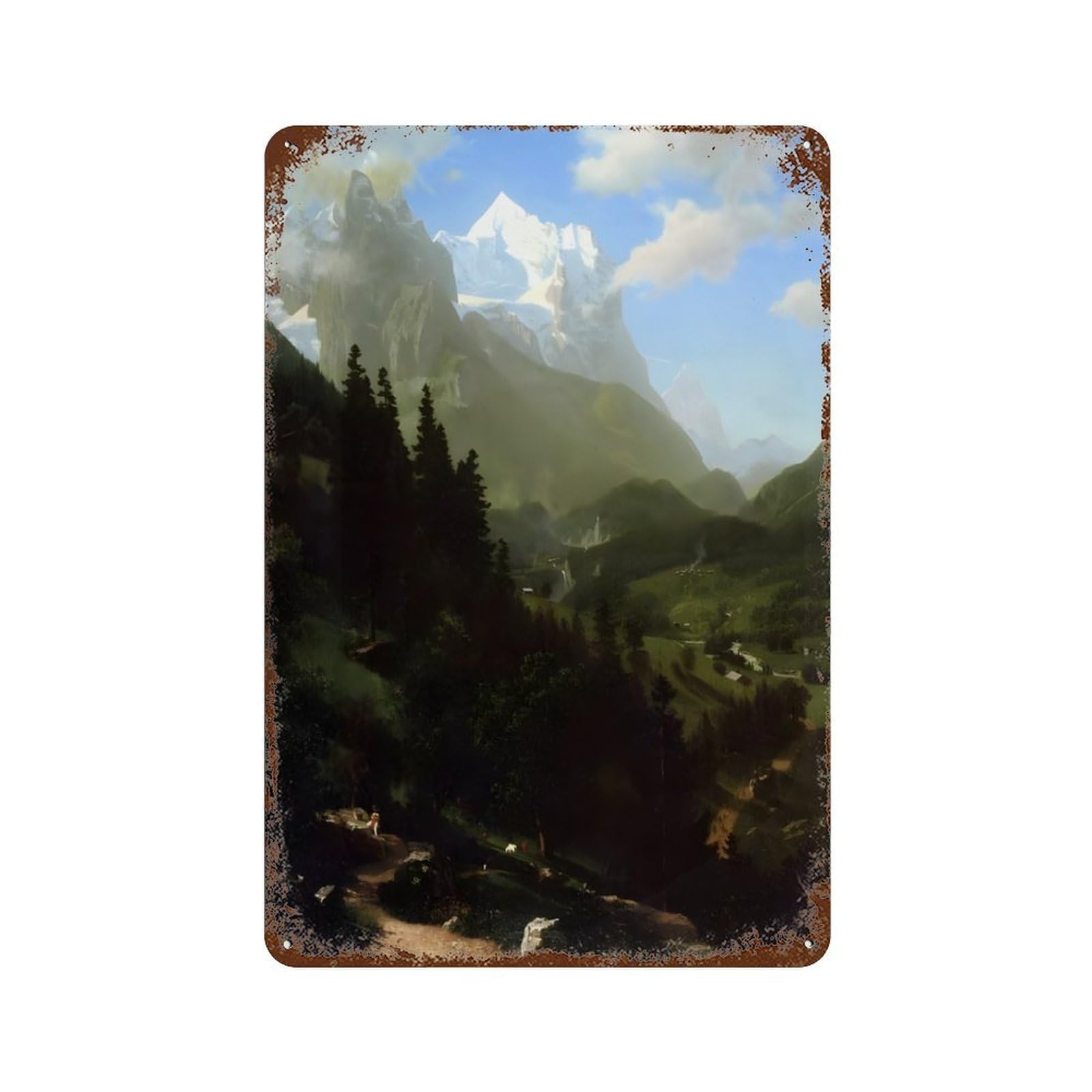 xiaoxiaoshen Albert Bierstadt (45) Wall Decor Art Metal Tin Poster Modern Home Decor Art Home Bar Shop Decorations Vintage Sign 30x20cm