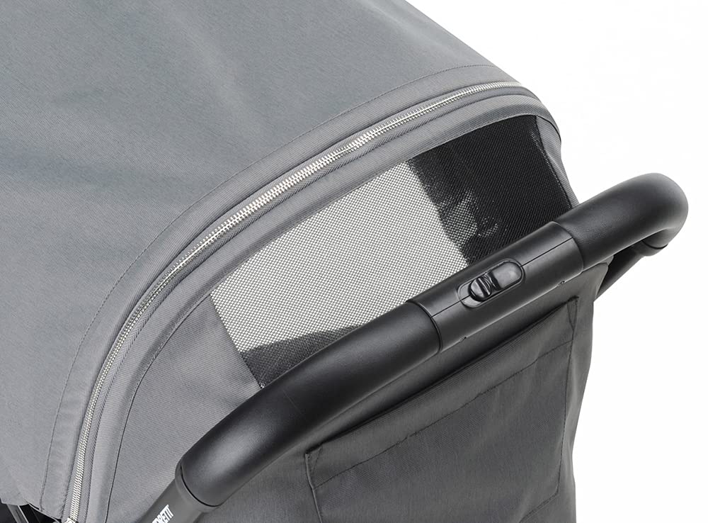 Foppapedretti Passeggino Compatto Jumbo, 0-22 Kg (0-4 anni), Chiusura ad 1 mano, Chiusura Self-Standing, Schienabile Regolabile, Ruote Ammortizzate, Cesto Porta Oggetti, Telaio in Alluminio, Scarlatto