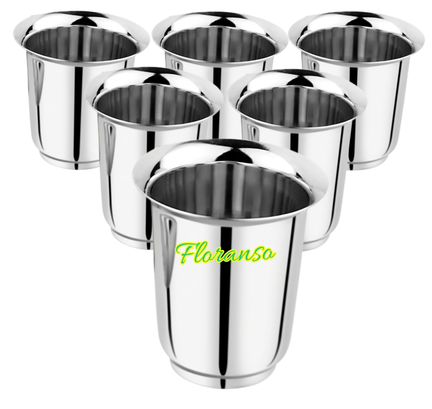 Mayuri Coffee Glasses - Set of 6 Stainless Steel -7