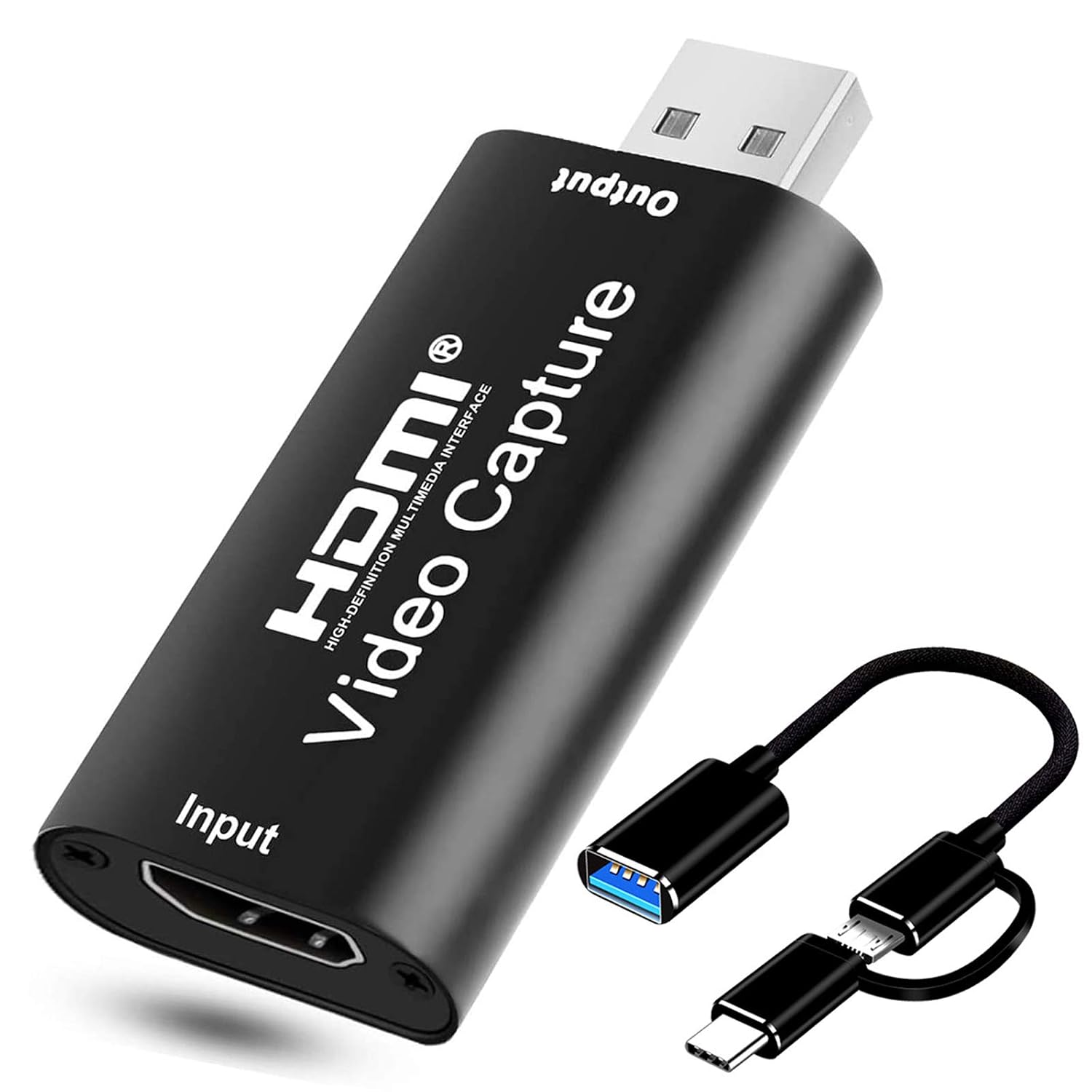 Video Capture Card, HDMI to USB/Micro USB/Type-C Game Capture Card ...