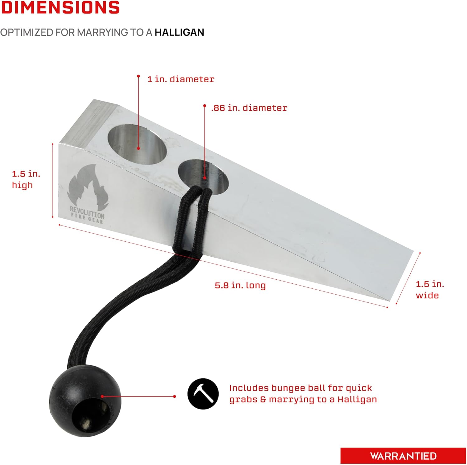 Revolution Fire - Firefighter Wedge - Durable Aluminum Wedge