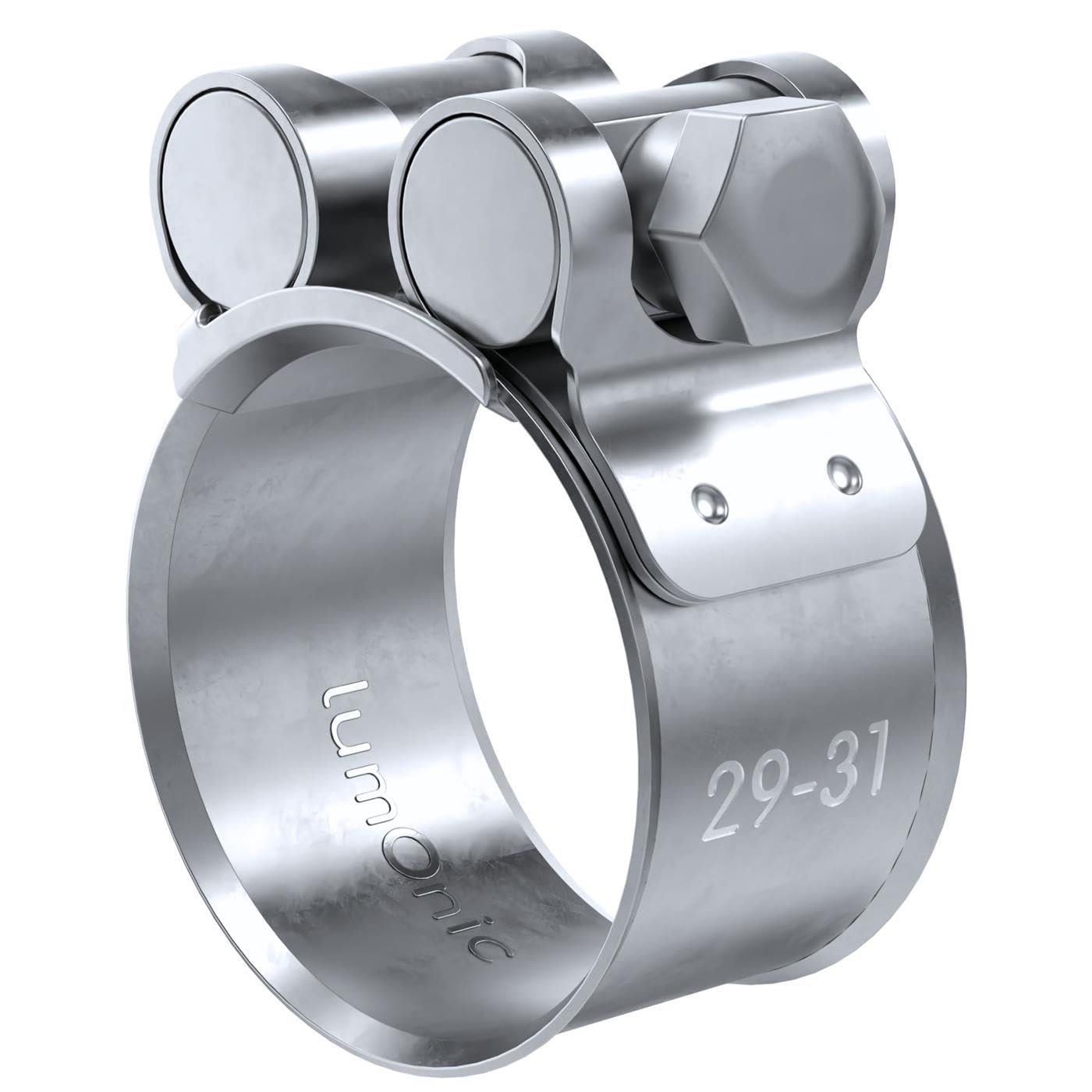 1x Lumonic Gelenkbolzenschelle 29-31mm Auspuffschelle für Bau PKW LKW