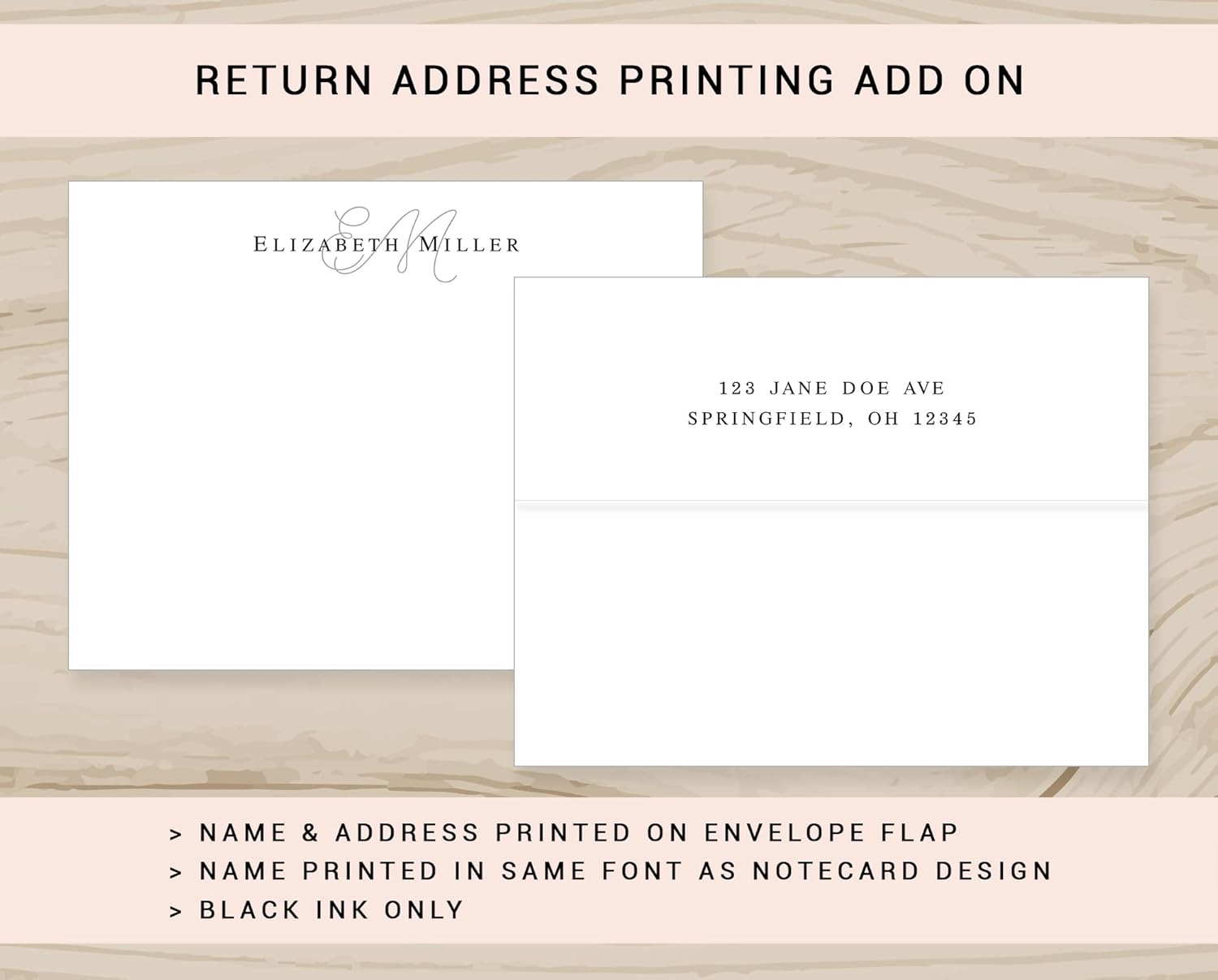 Monogram and Modern Personalized Stationery Note Cards with Envelopes