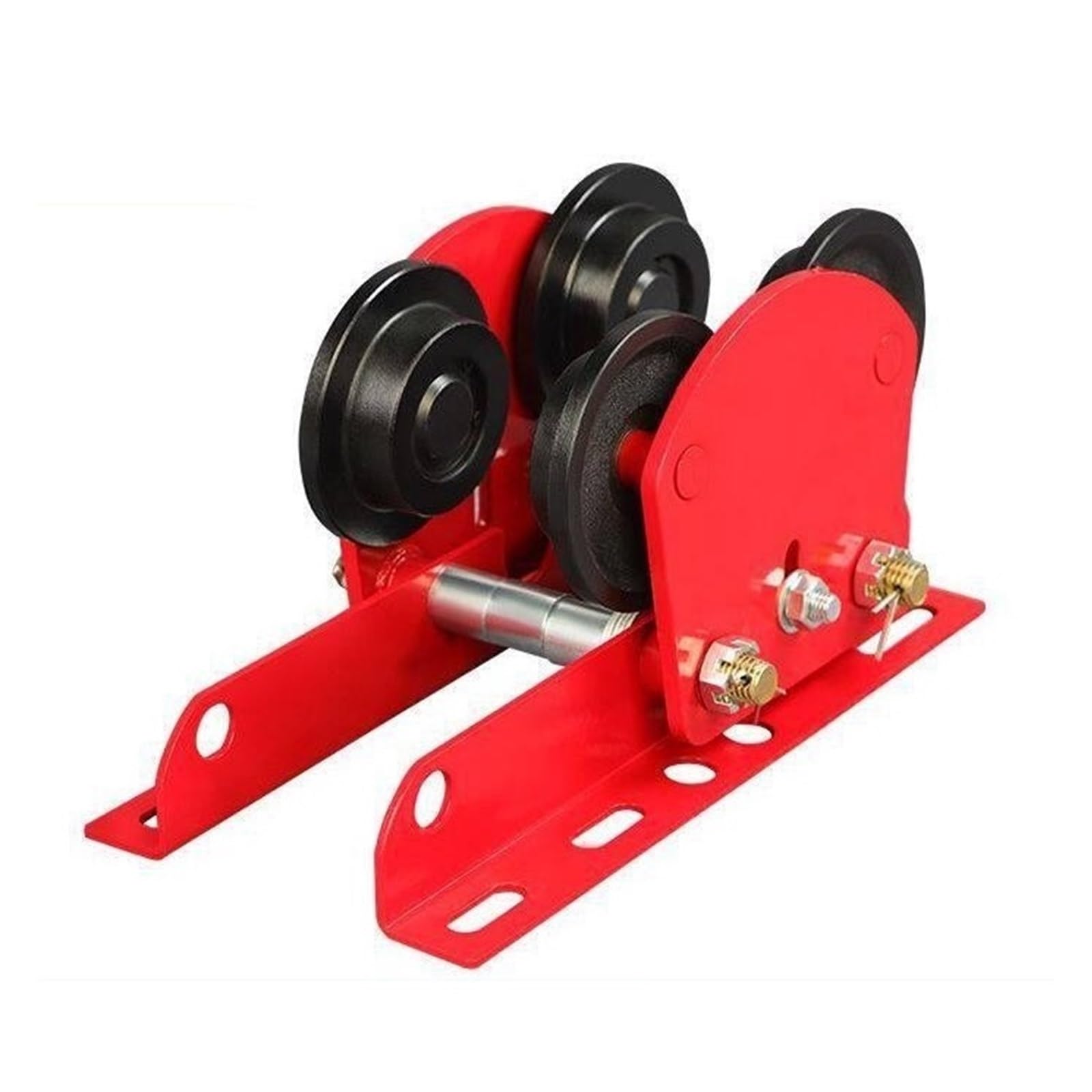 0.5-1 Ton Miniature Electric Hoist Push-Type Monorail Trolley Mobile V-Groove I-Beam Traveling Skid(1T Hand push)