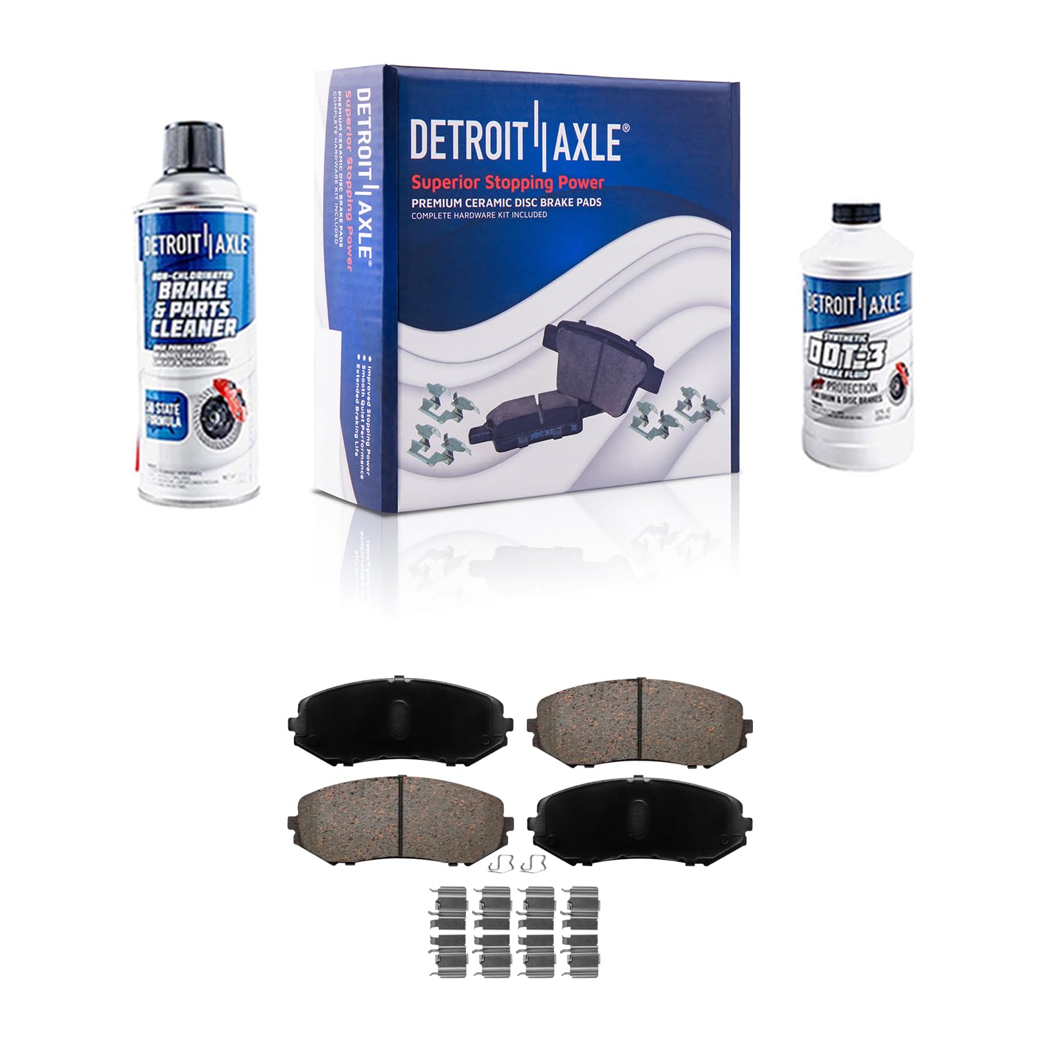 Detroit Axle - Front Brake Pads for 2006-2013 Suzuki Grand Vitara Ceramic