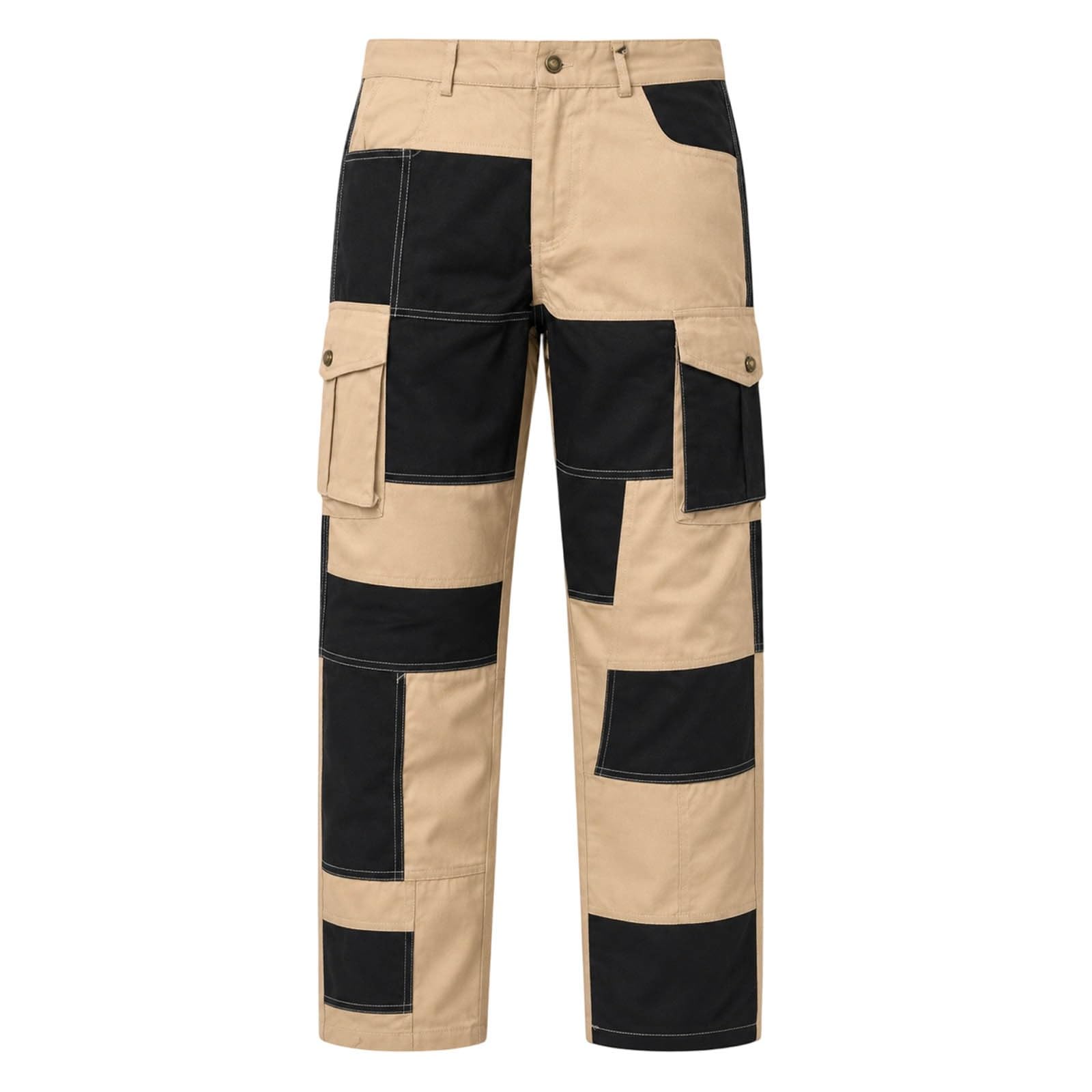 Generisch Set per il tempo libero da uomo, comodo e traspirante, in tinta unita, camicia a maniche lunghe + pantaloni alla moda, abbigliamento elegante per un appuntamento, abbigliamento leggero