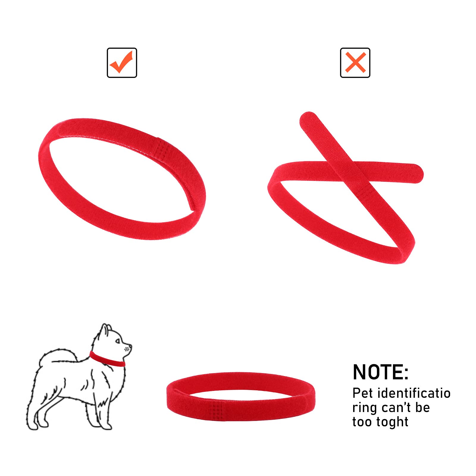 Molain 20 Pezzi Collari per Cuccioli di Piccola Taglia, Fasce Identificative per Cani, Collari per Neonati (30 cm)