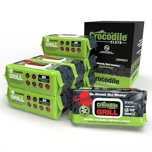 Crocodile Cloth Grill Wipes, 640 Count (8 Packs) – Extra-Large