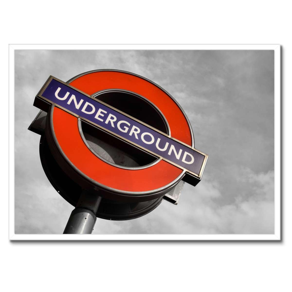 Poster in cornice nera Wall Art Decor 70x50cm Inghilterra Londra Underground No. H1137M_RBPL1G