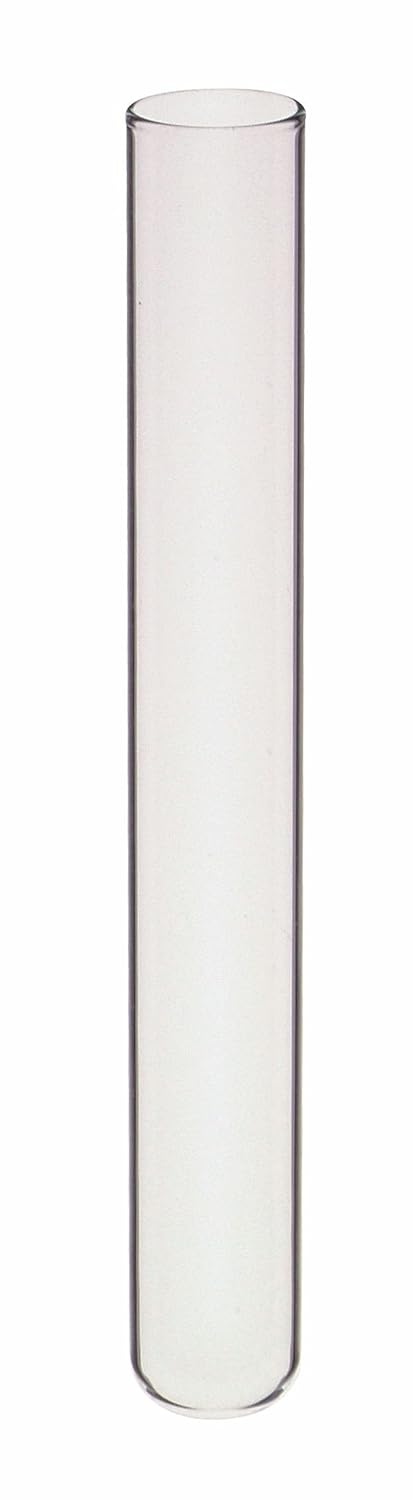 Kimble Chase 60BM12 Soda-Lime Glass Unmarked Disposable Culture Tube, 75 mm Length x 12 mm OD (Pack of 1000), Clear